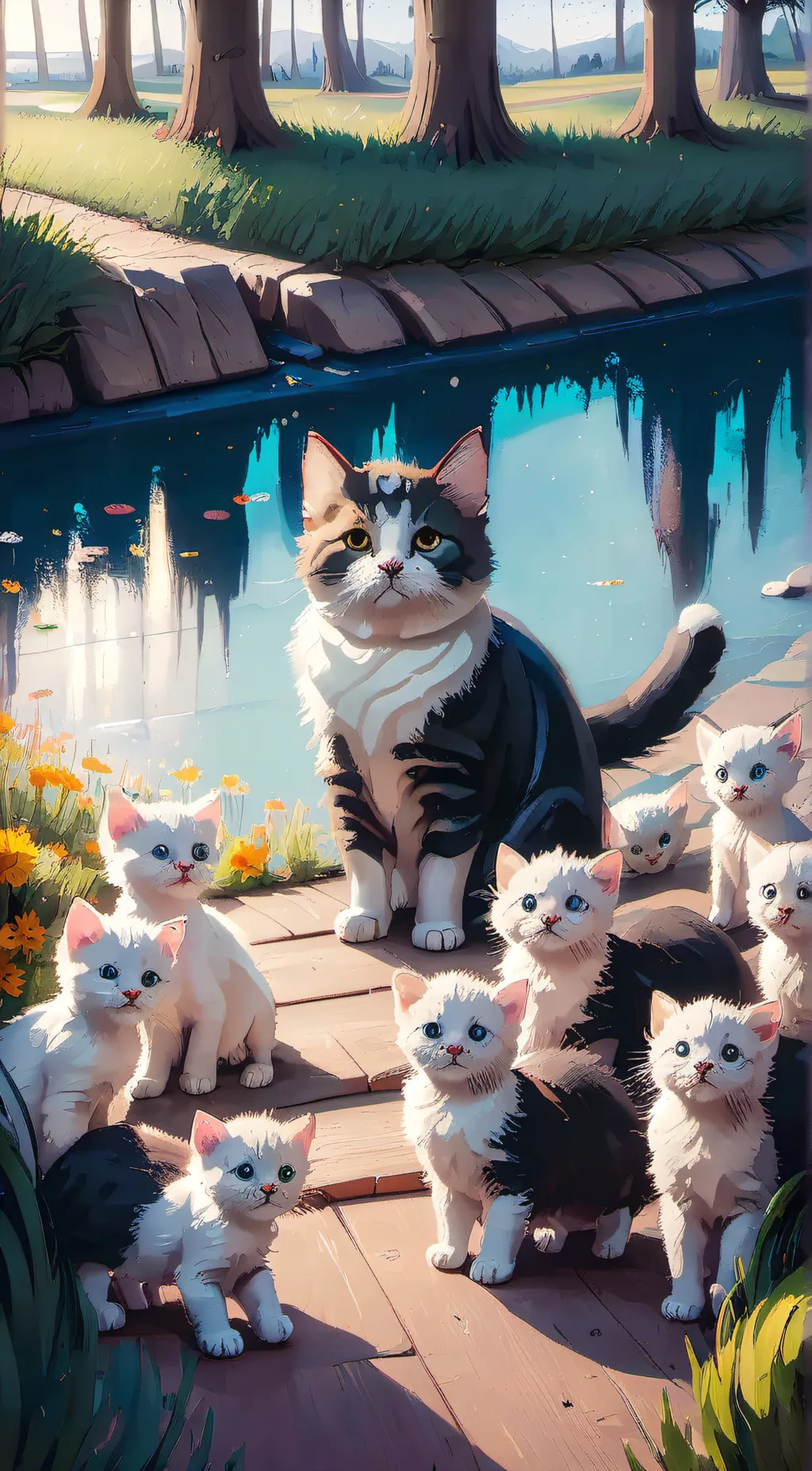 ai character: cat background