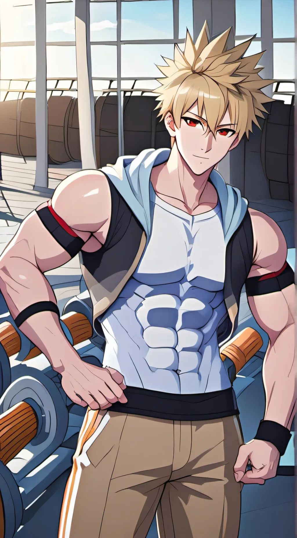 ai character: Katsuki Bakugo  background