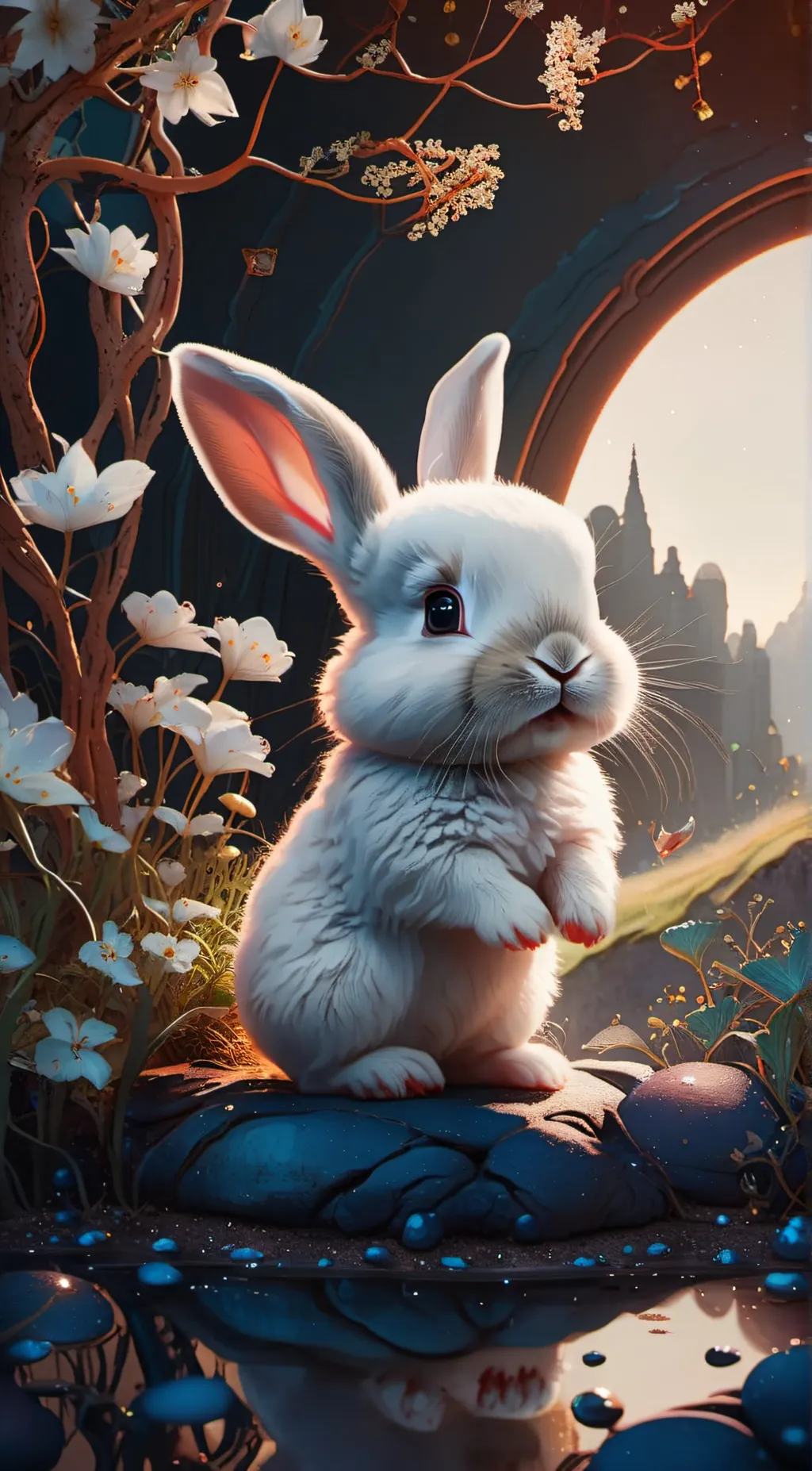 ai character: Rabit abany background