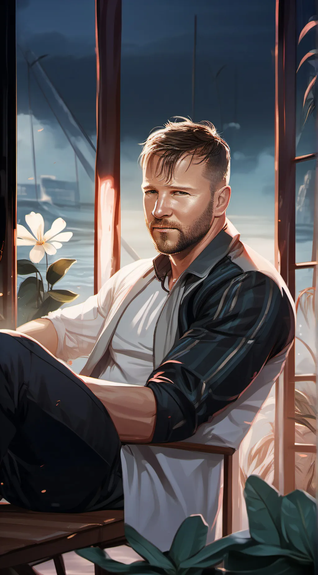 ai character: Jon Moxley  background