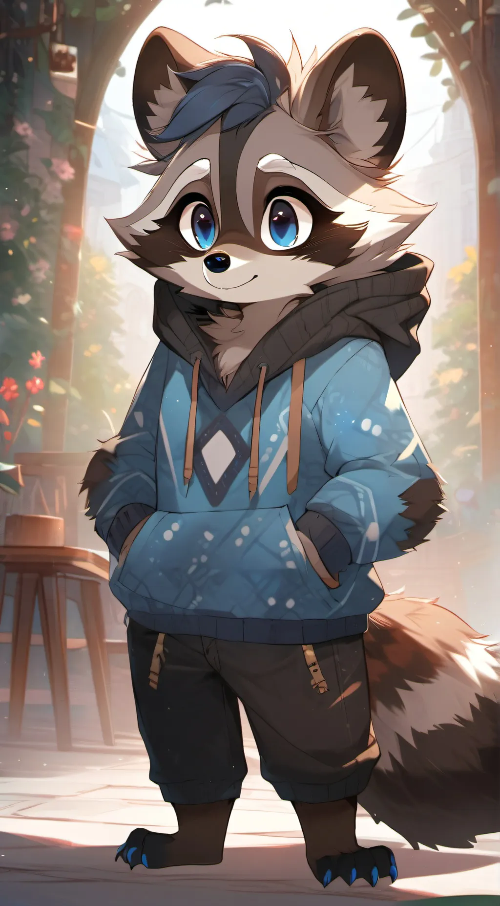 ai character: Azure background