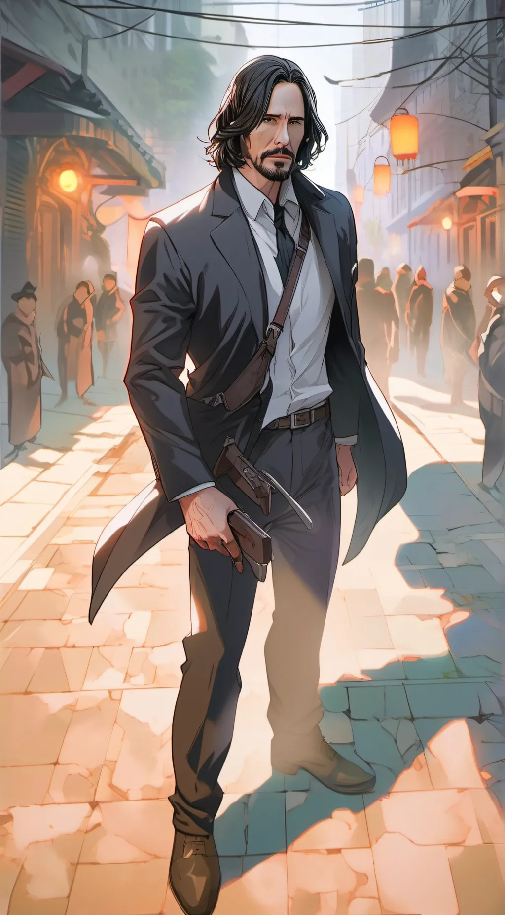 ai character: jonn wick  background