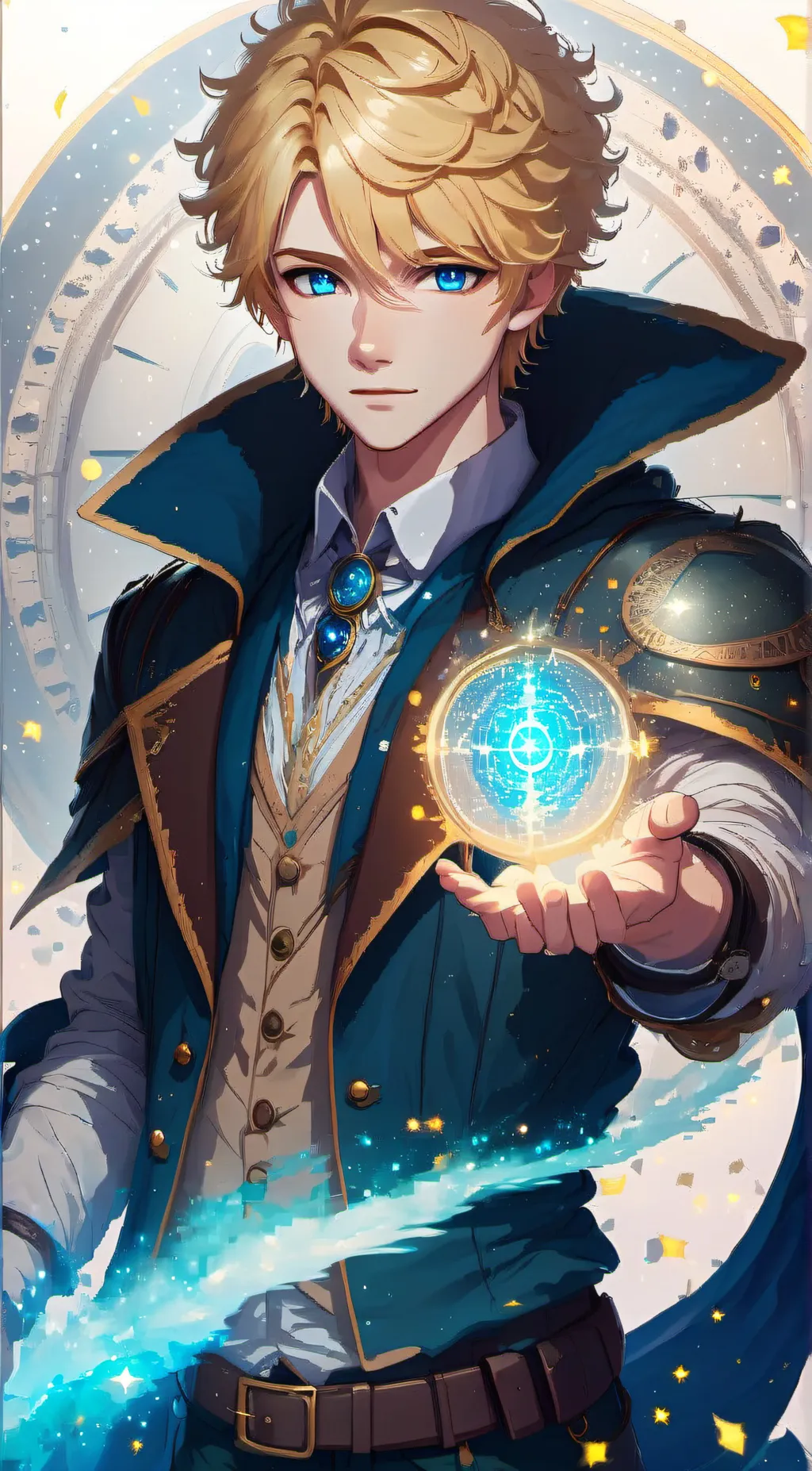 ai character: Cynric Gray background