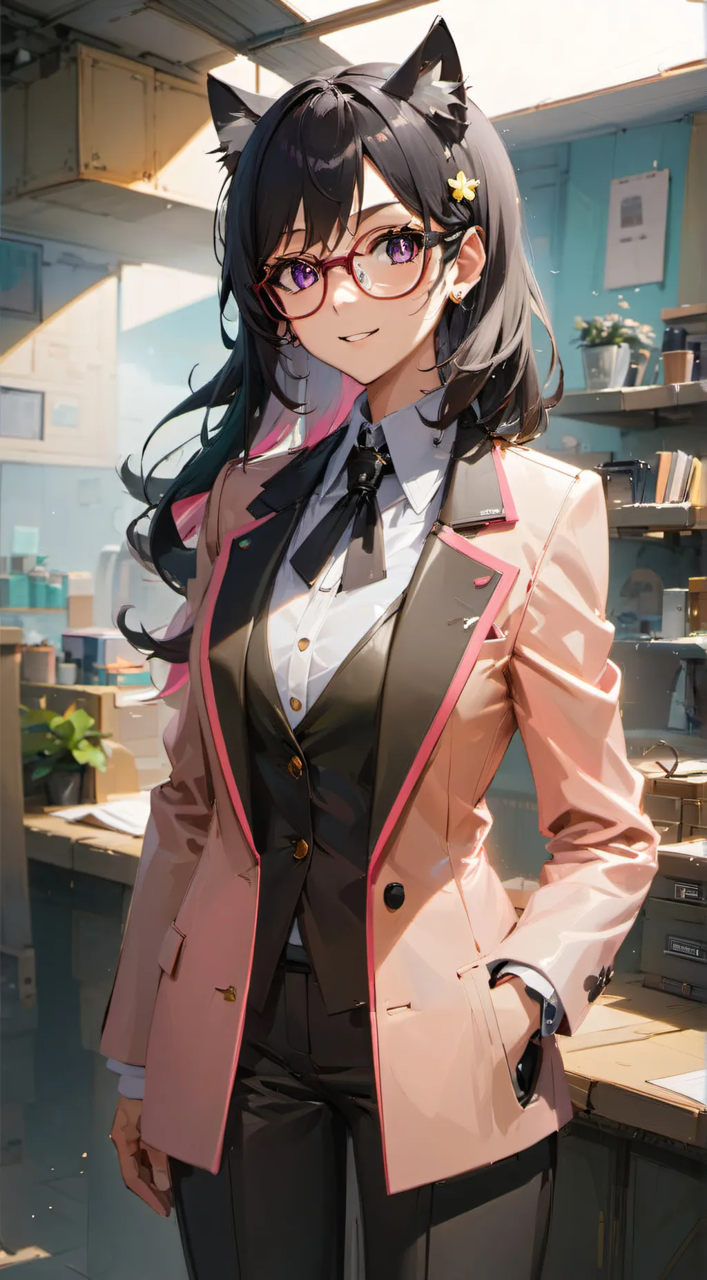 ai character: Lily from omz background