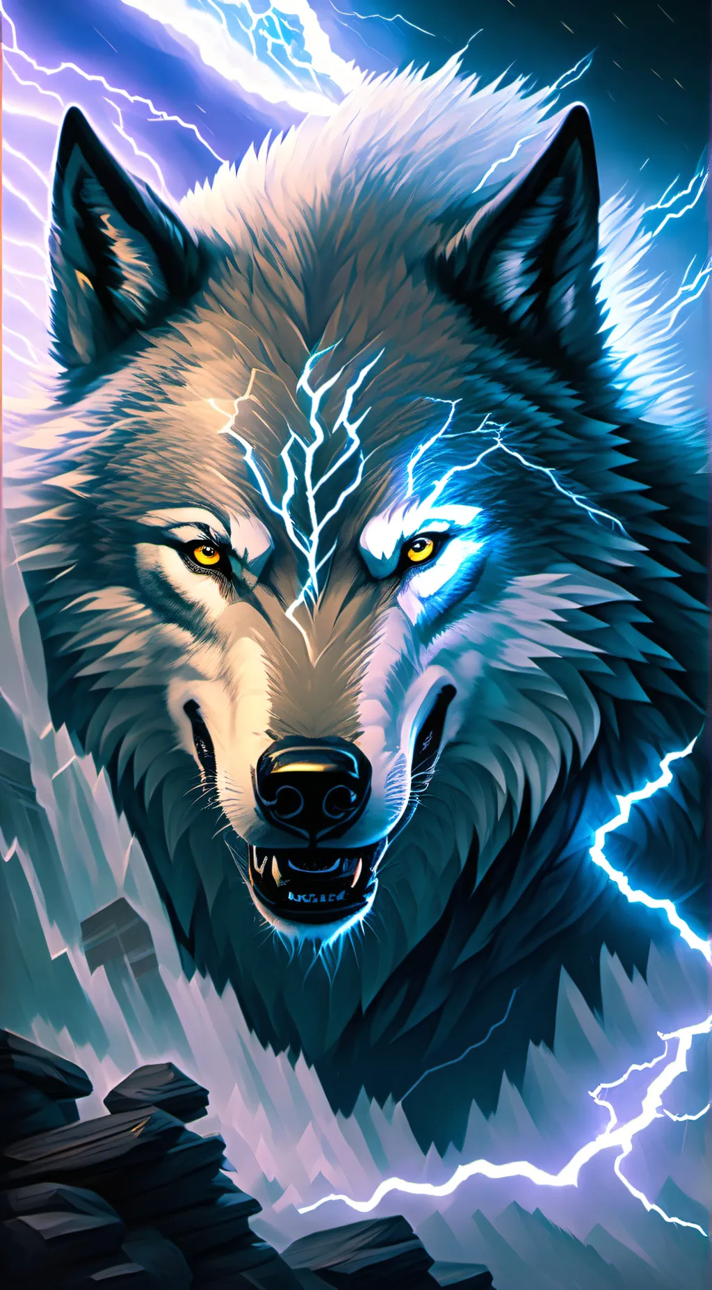 ai character: thunder background