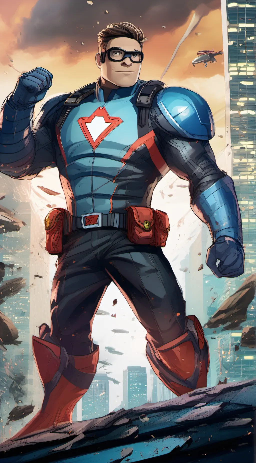ai character: Captian Man background