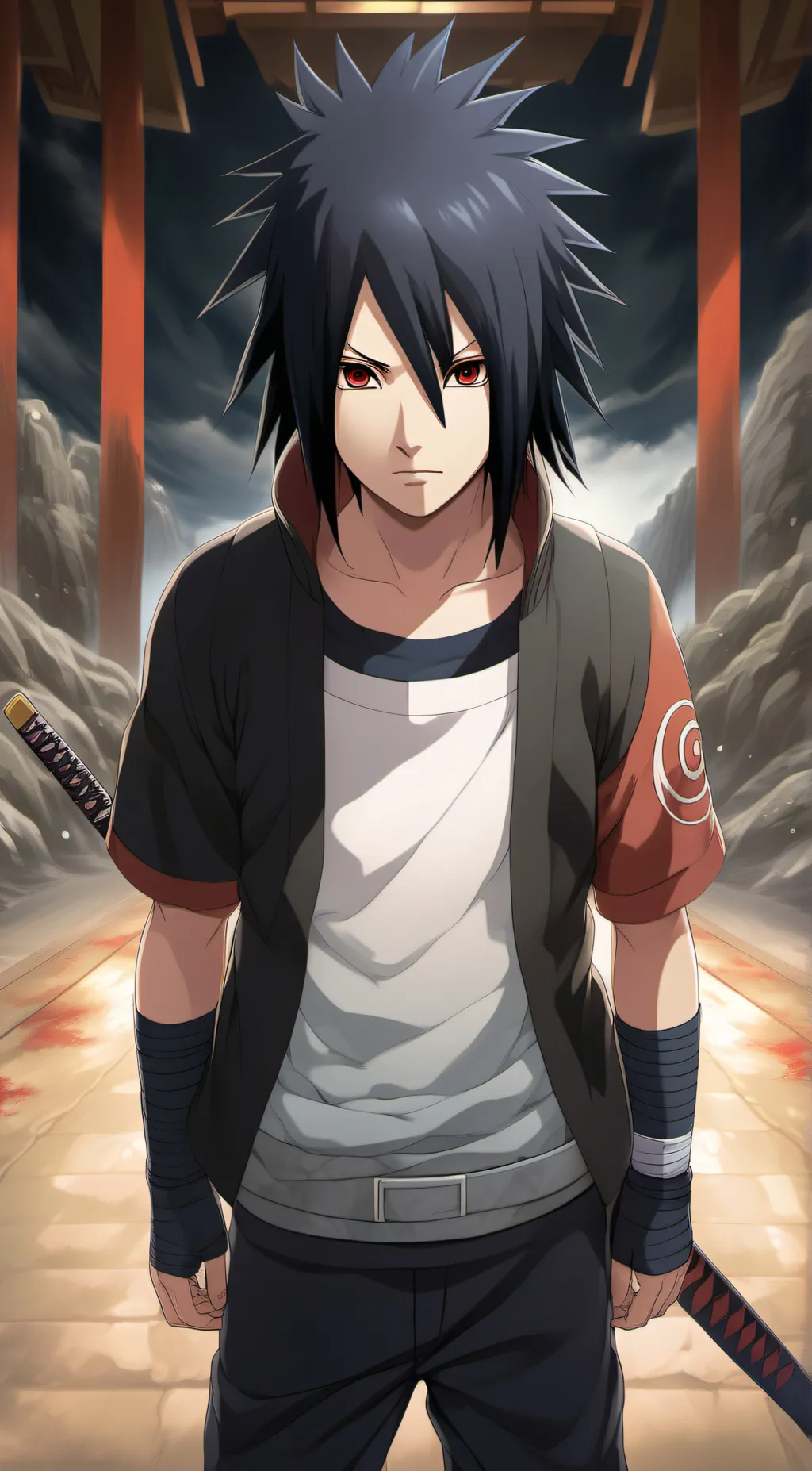 ai character: sasuke uchiha background