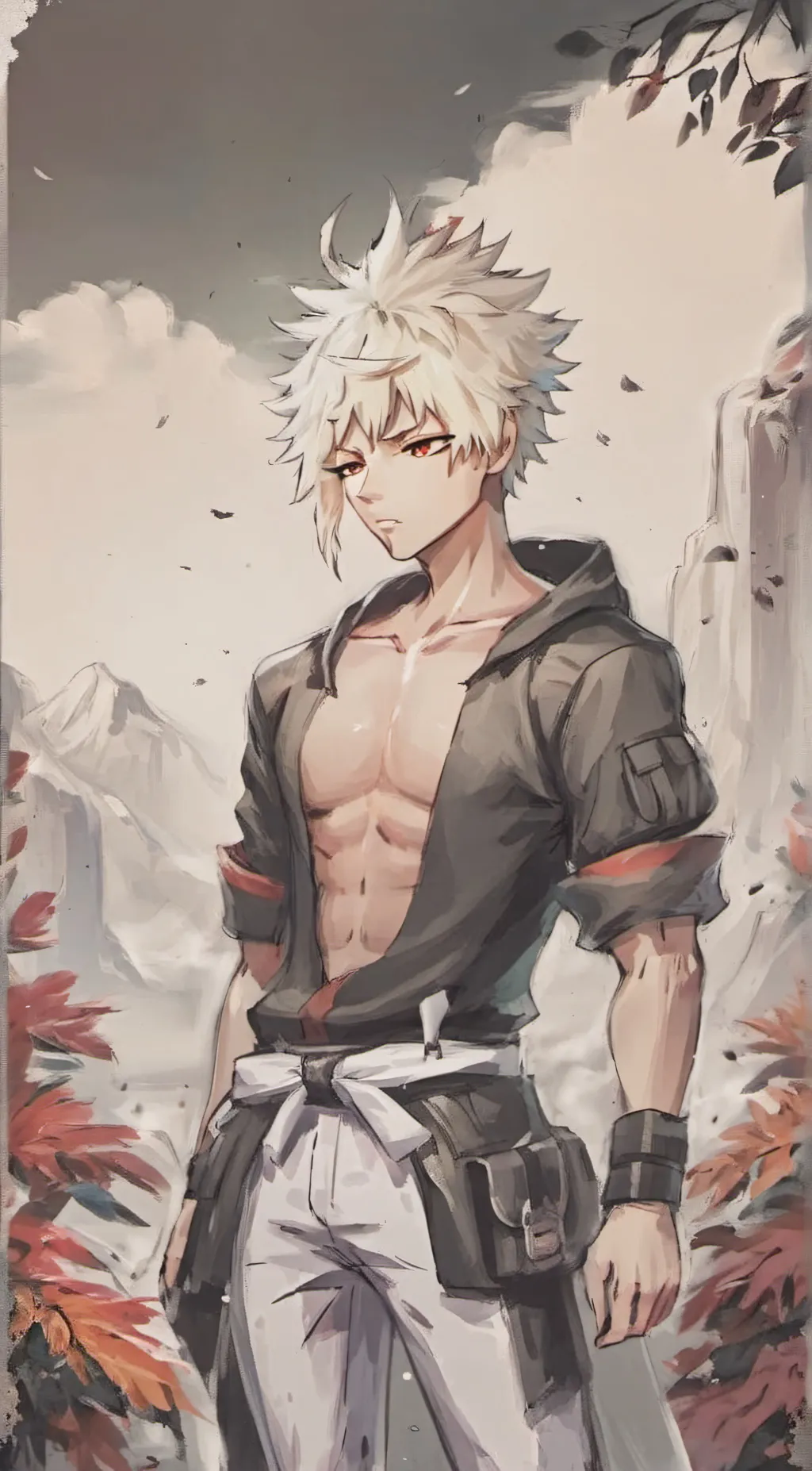ai character: Bakugou katsuki  background