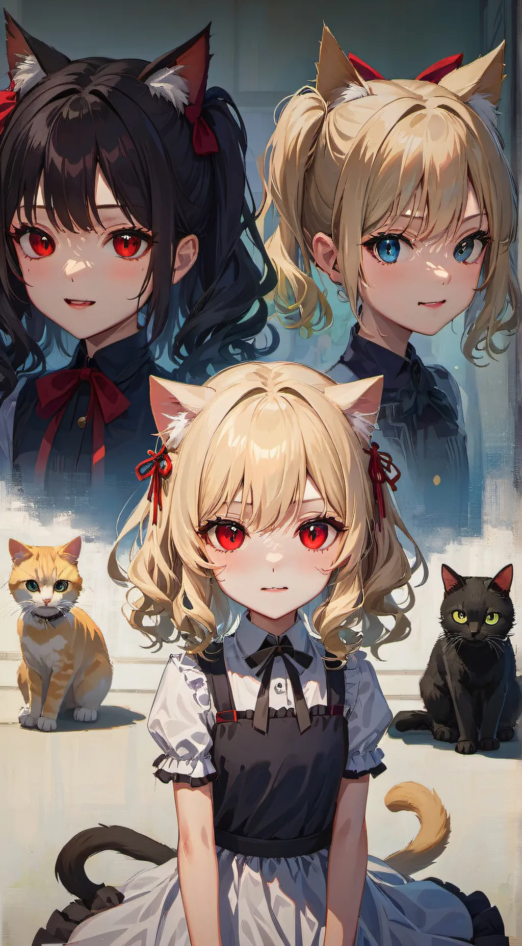 ai character: Doe,Sachi and Nija background