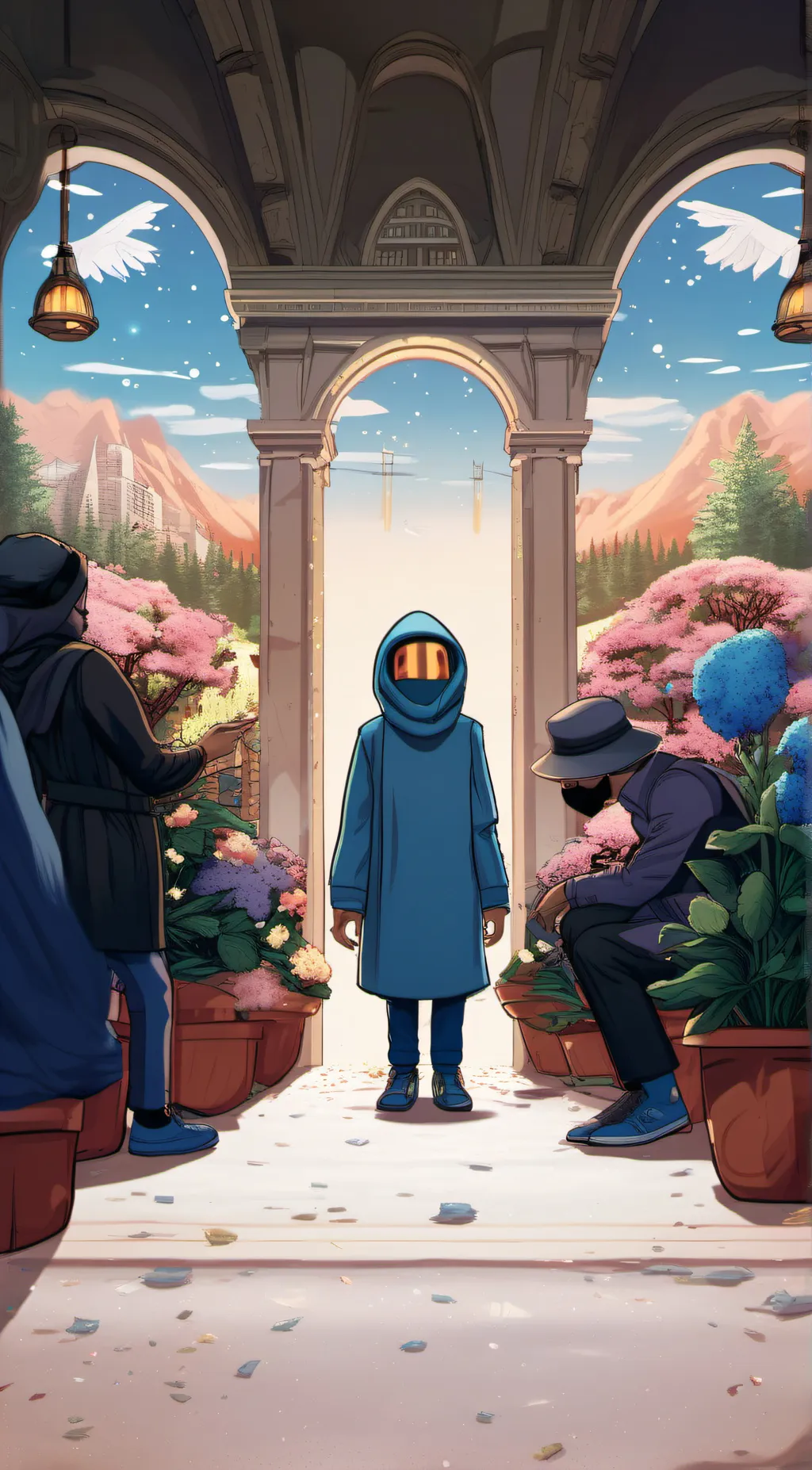 ai character: blue imposter background