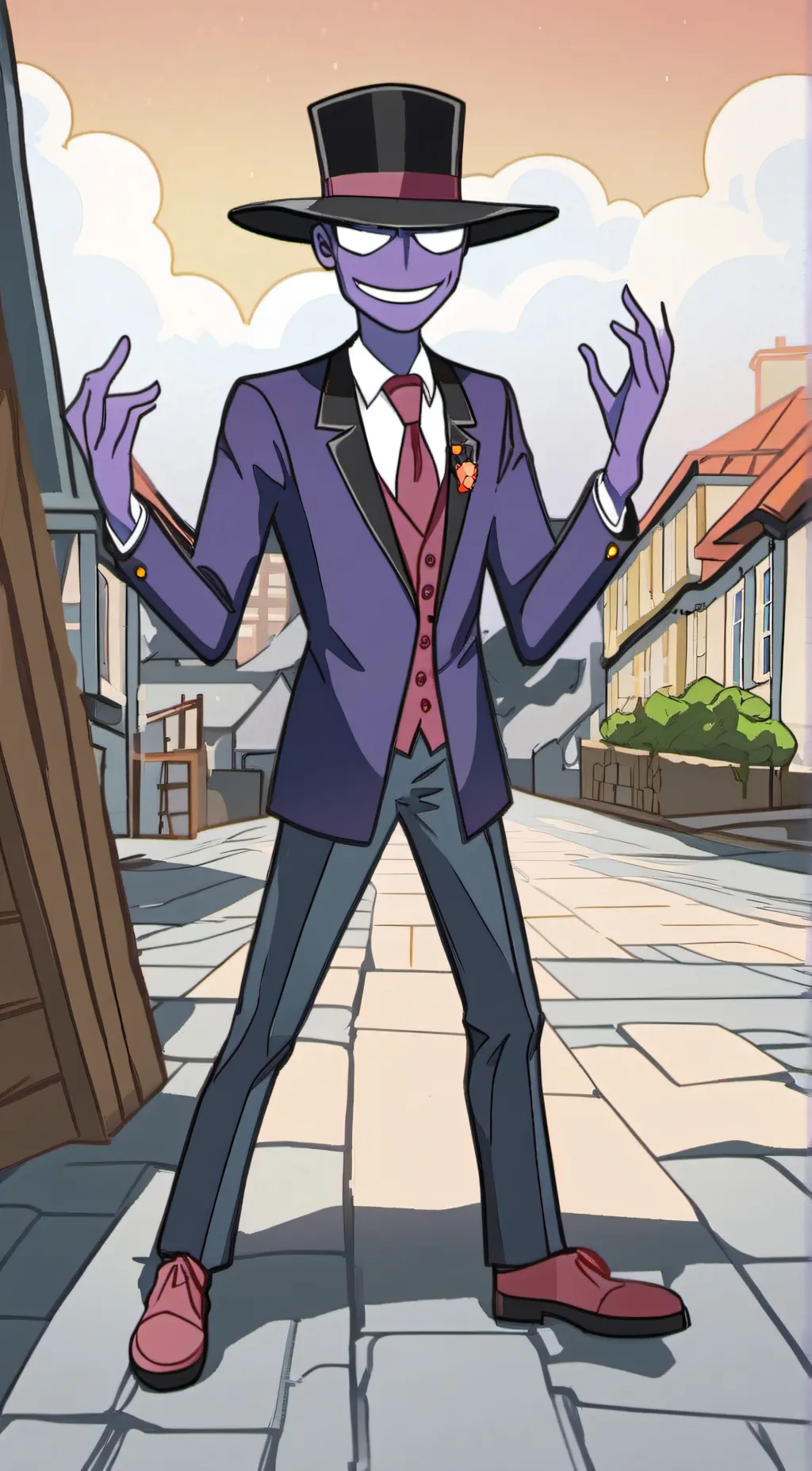 ai character: Purple guy background