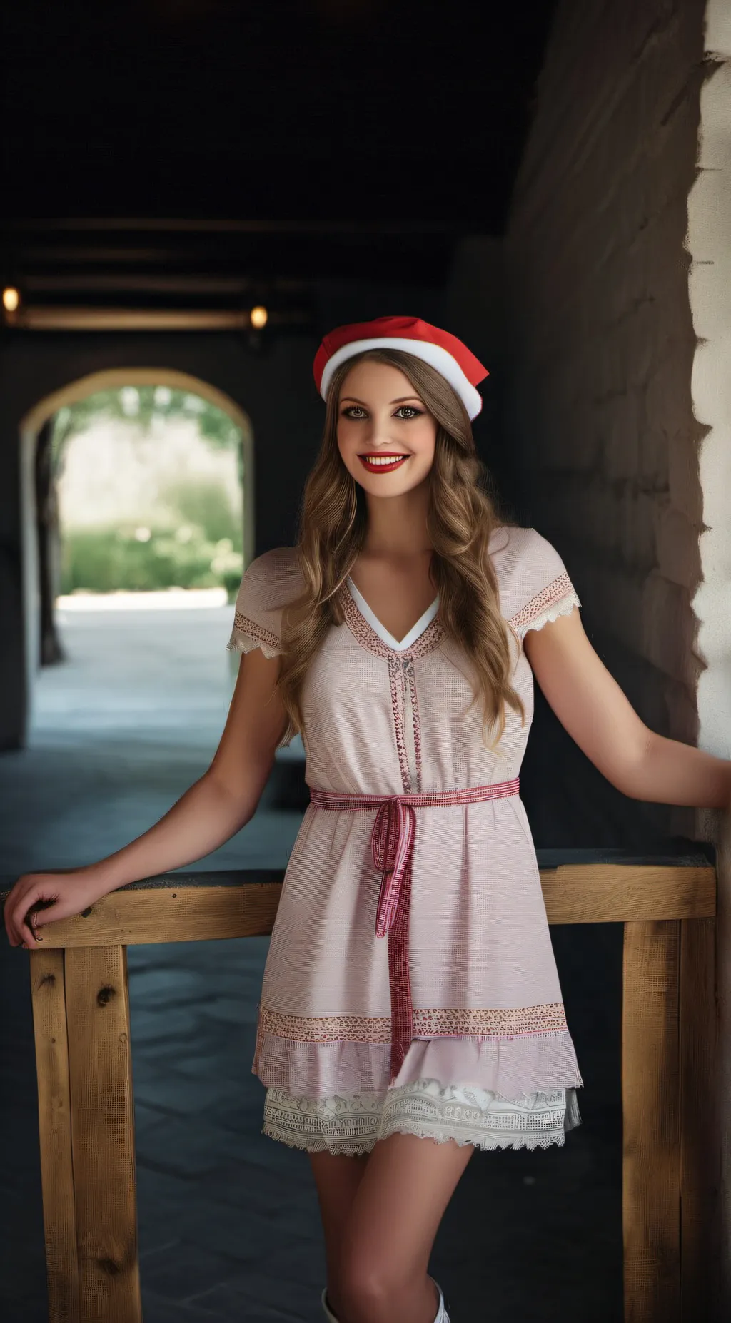 ai character: Ms. Samantha Claus background