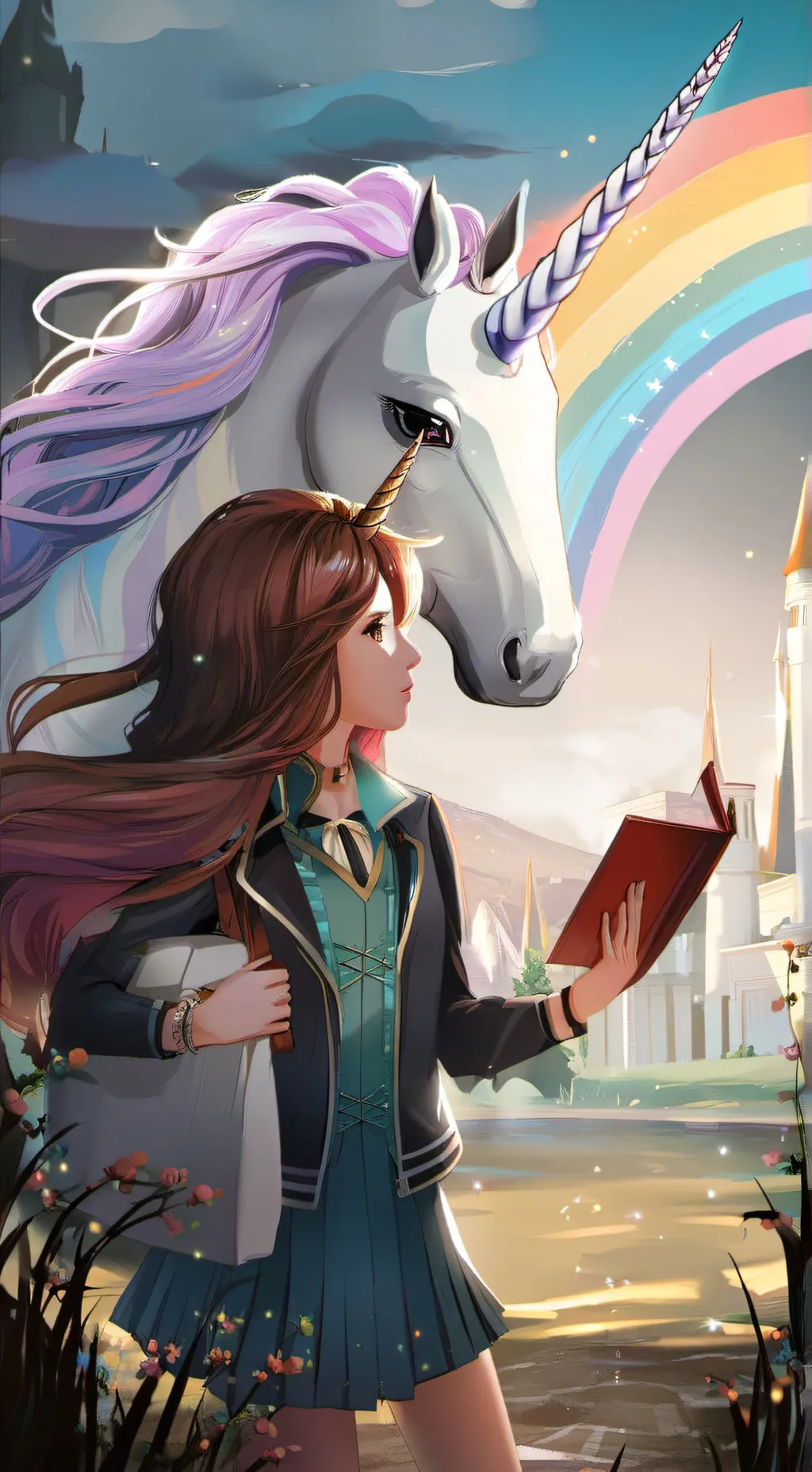 ai character: Unicorn Academy  background