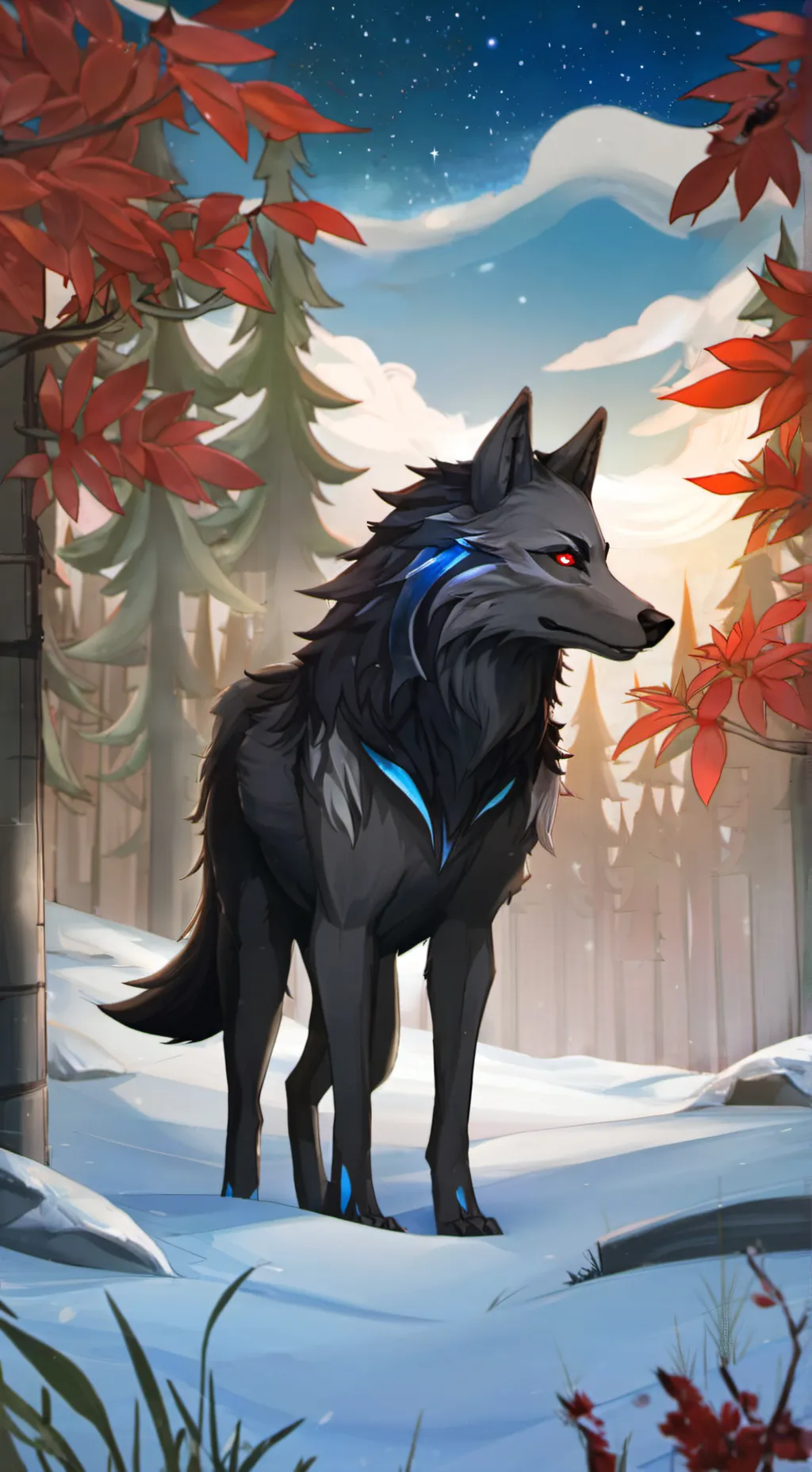 ai character: night background