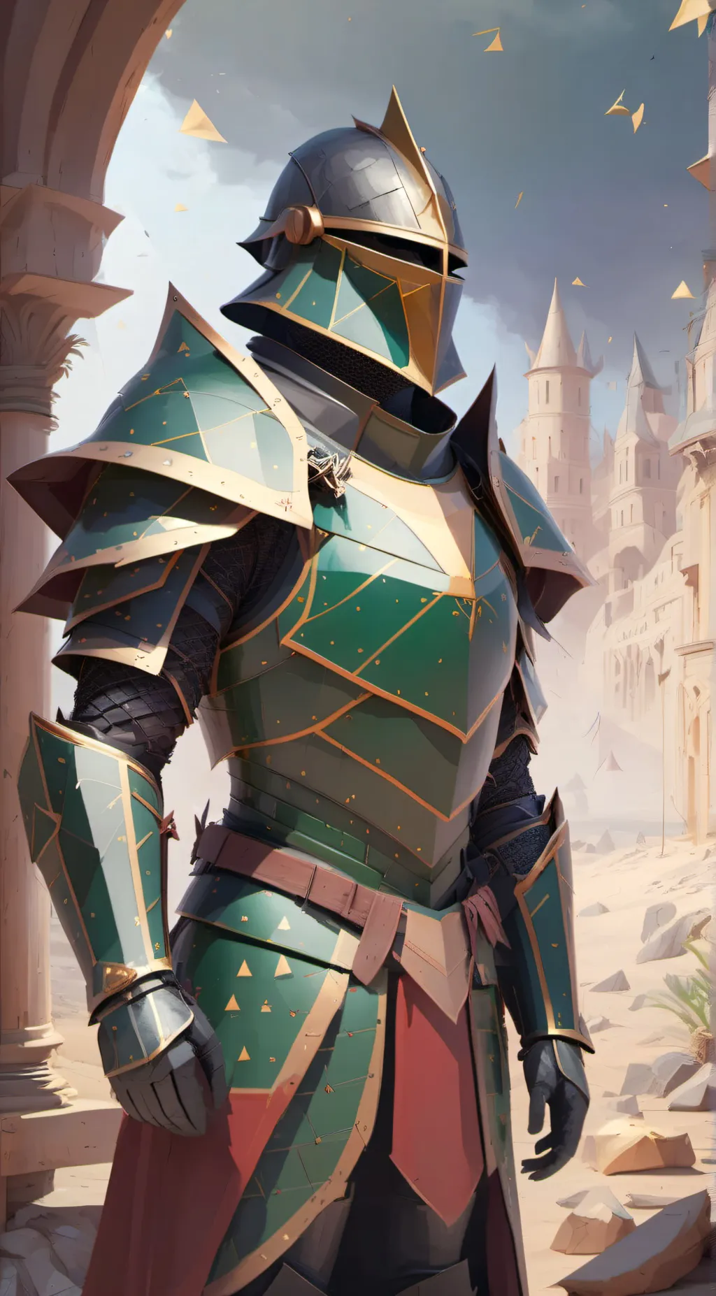 ai character: Green background