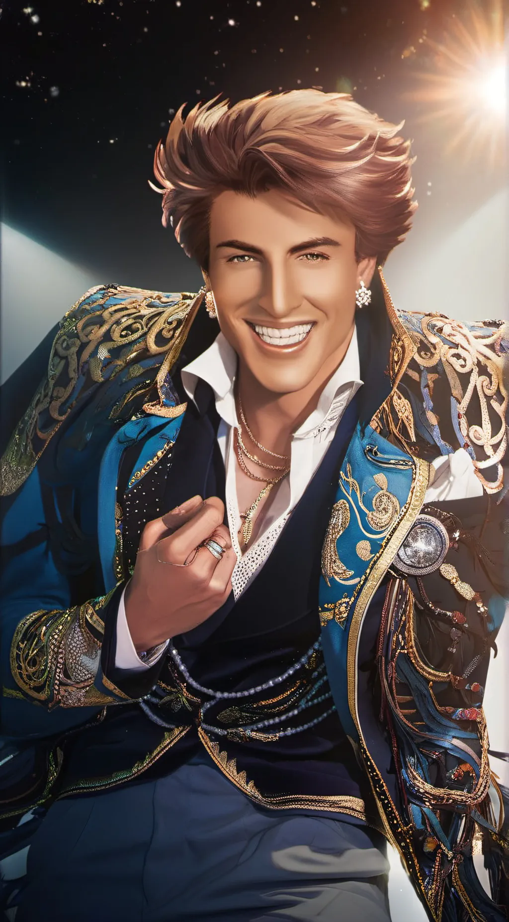 ai character: Geroge Michael  background