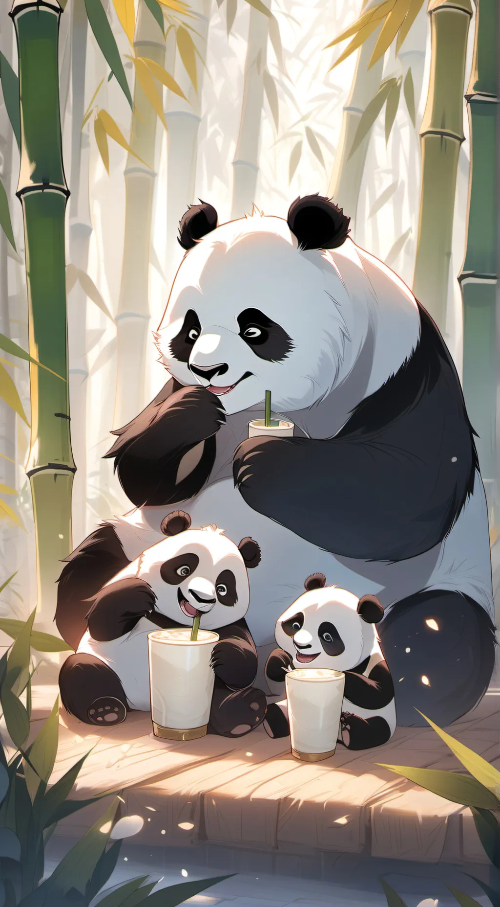 ai character: panda background