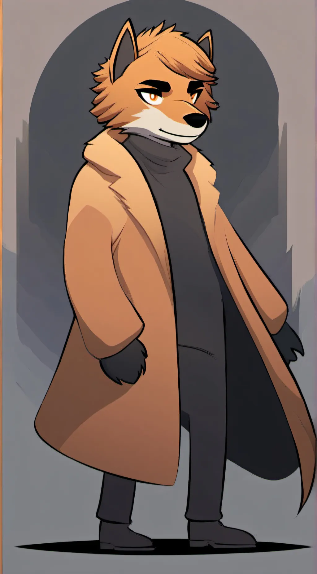ai character: Latex furry background