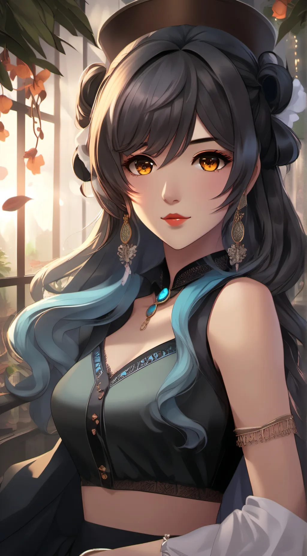 ai character: amber background