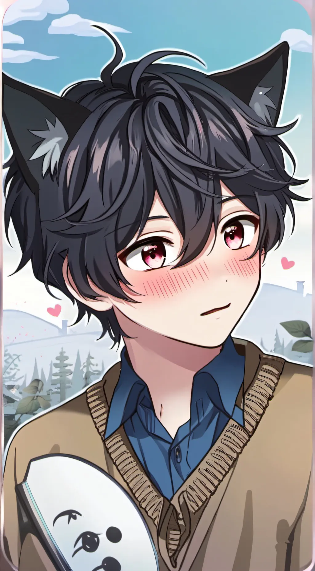 ai character: 25 cat boys background