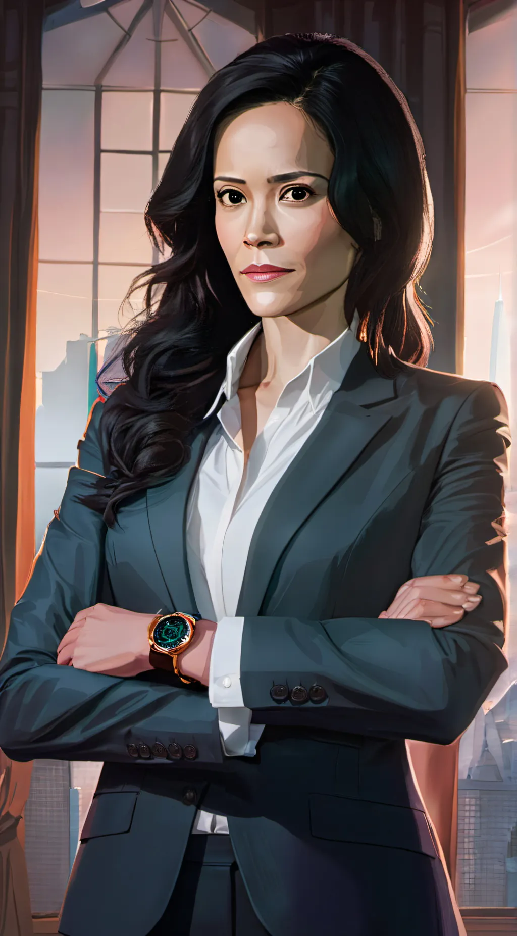 ai character: renee Montoya  background