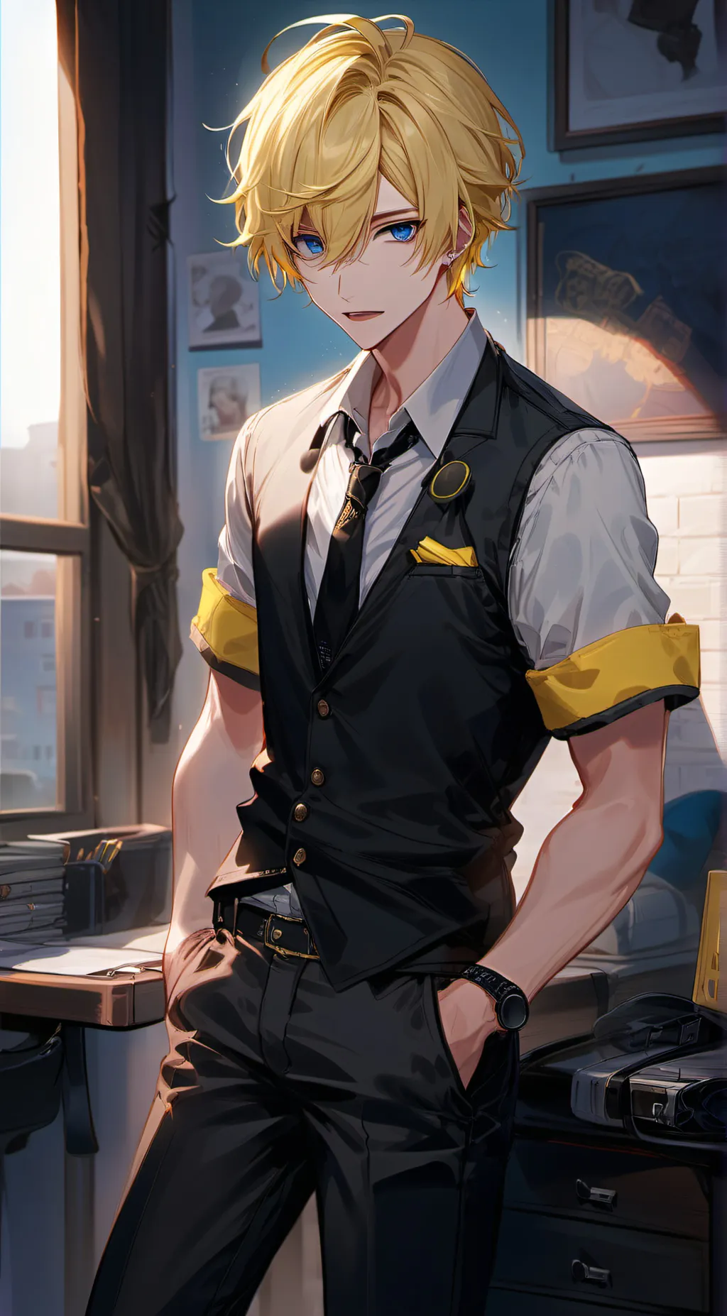 ai character: Kagamine Len background