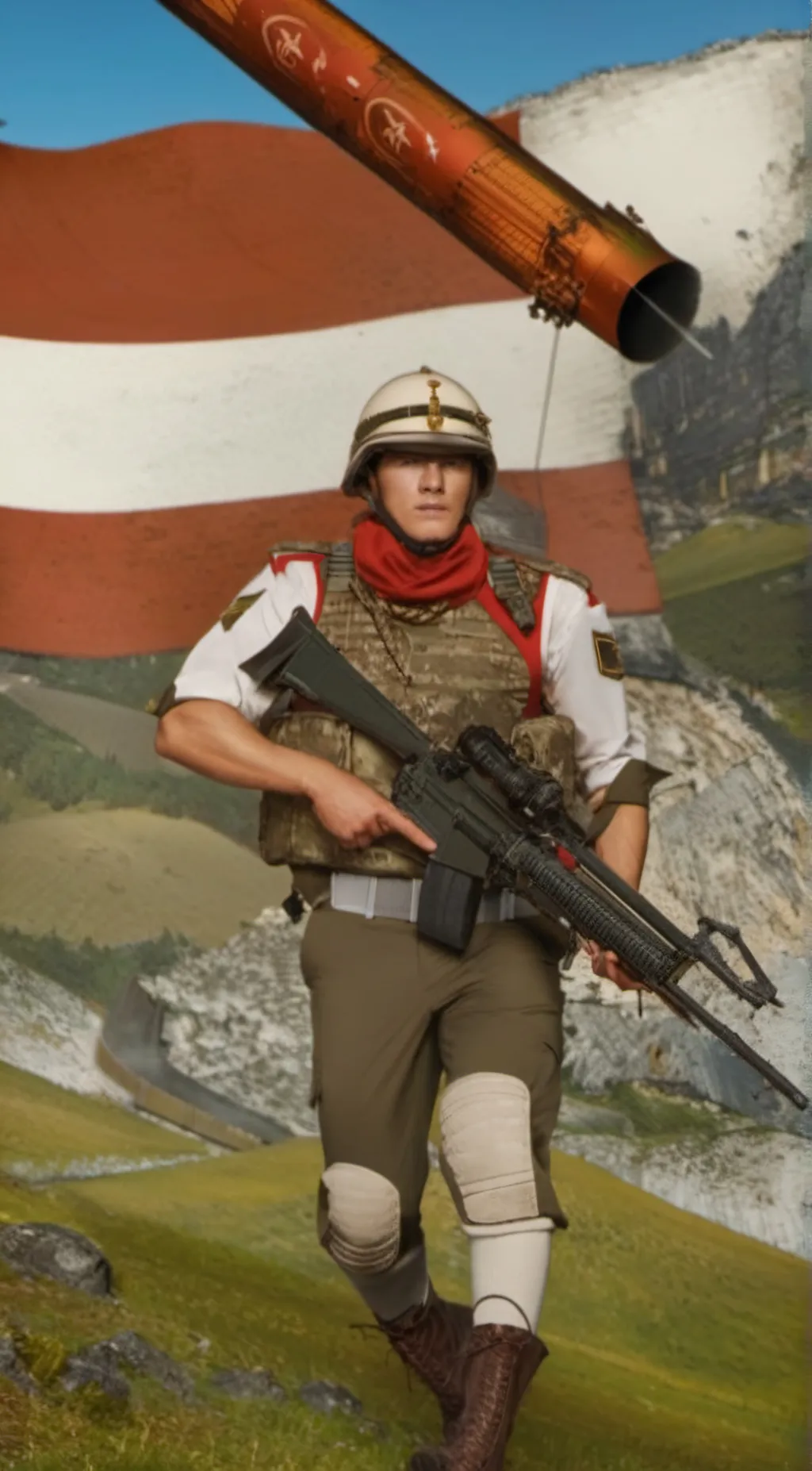 ai character: Farcry6 soldier  background