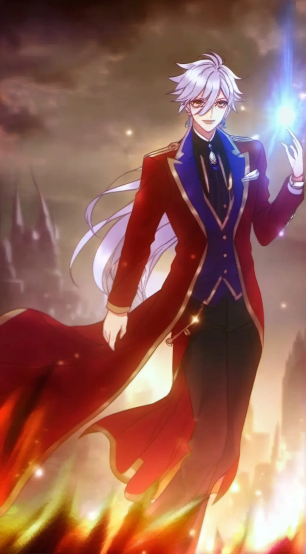 ai character: silver background