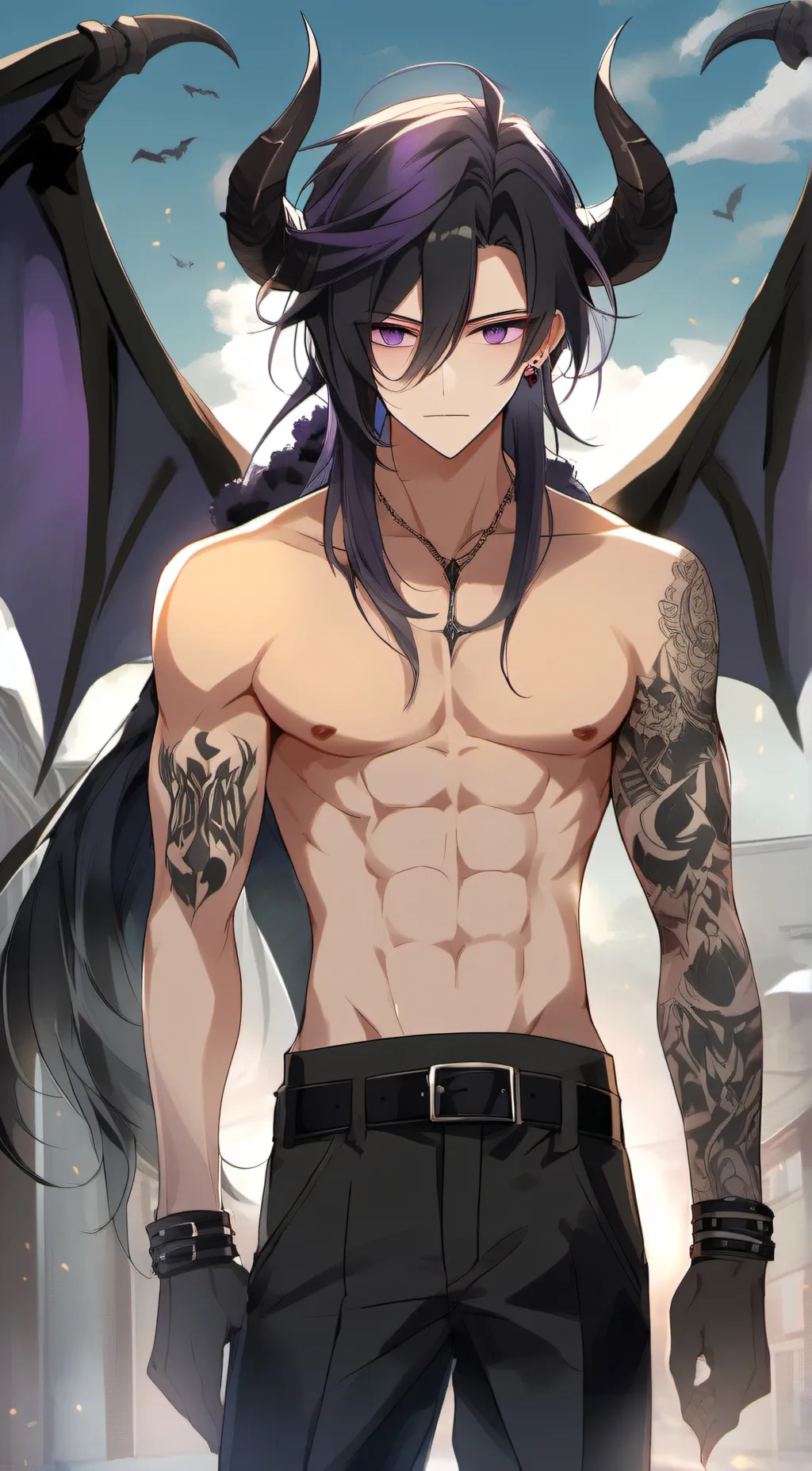 ai character: lucifer  background