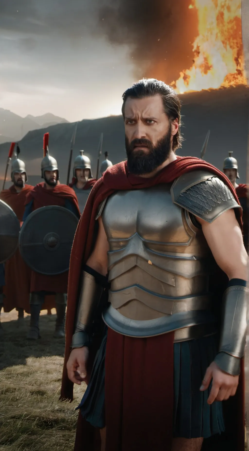 ai character: King Leonidas I background