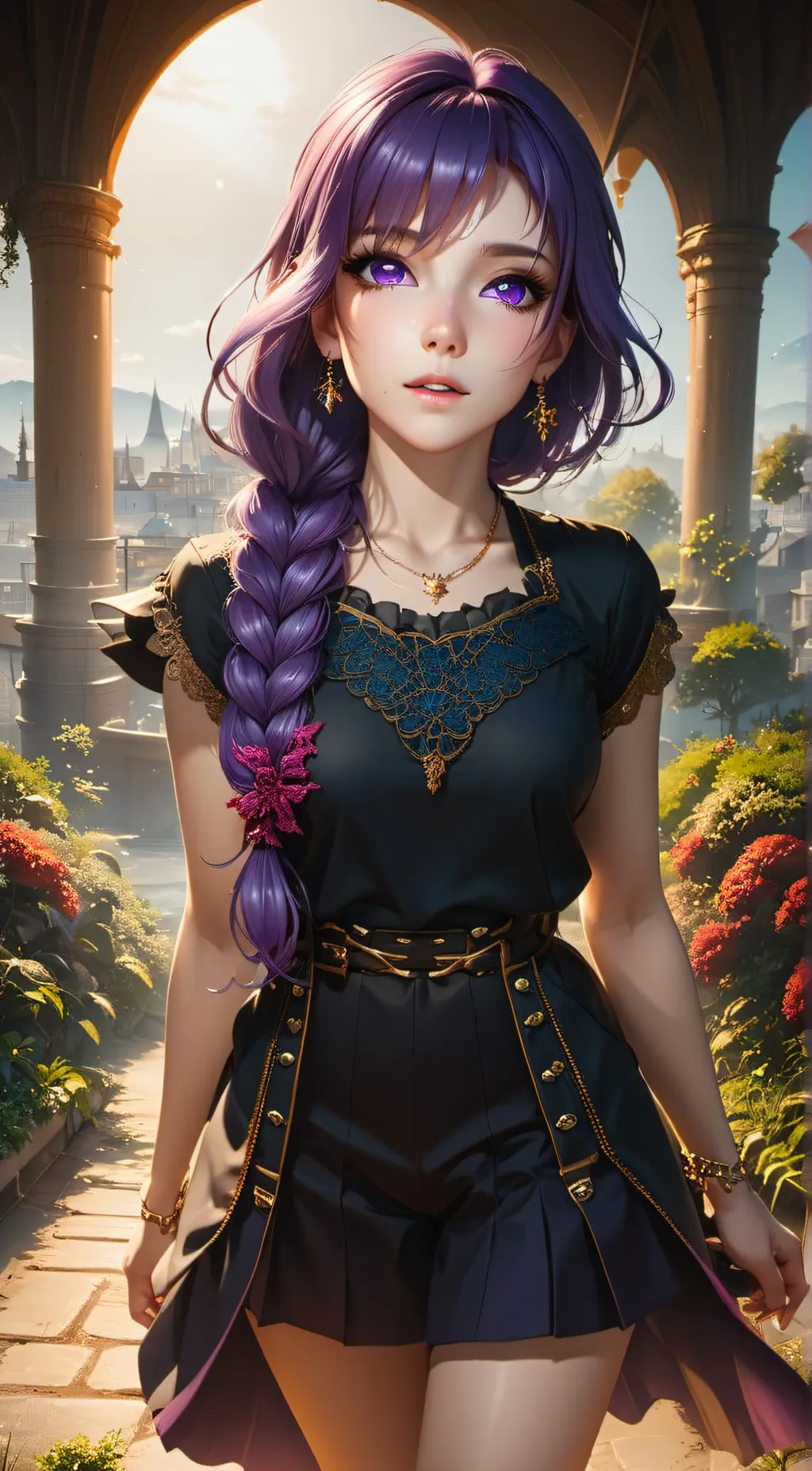 ai character: Rose background