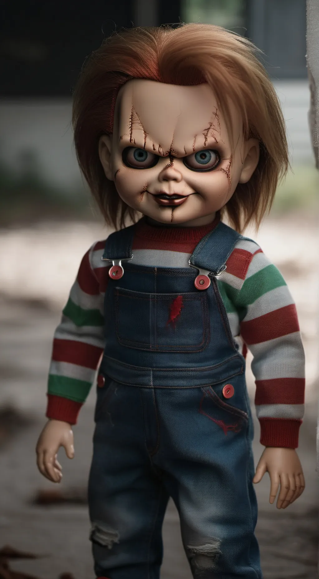 ai character: Chucky doll😈 background