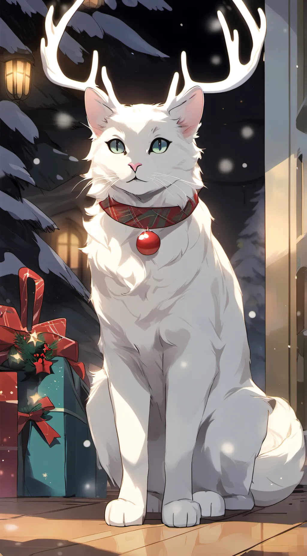 ai character: Snowy background