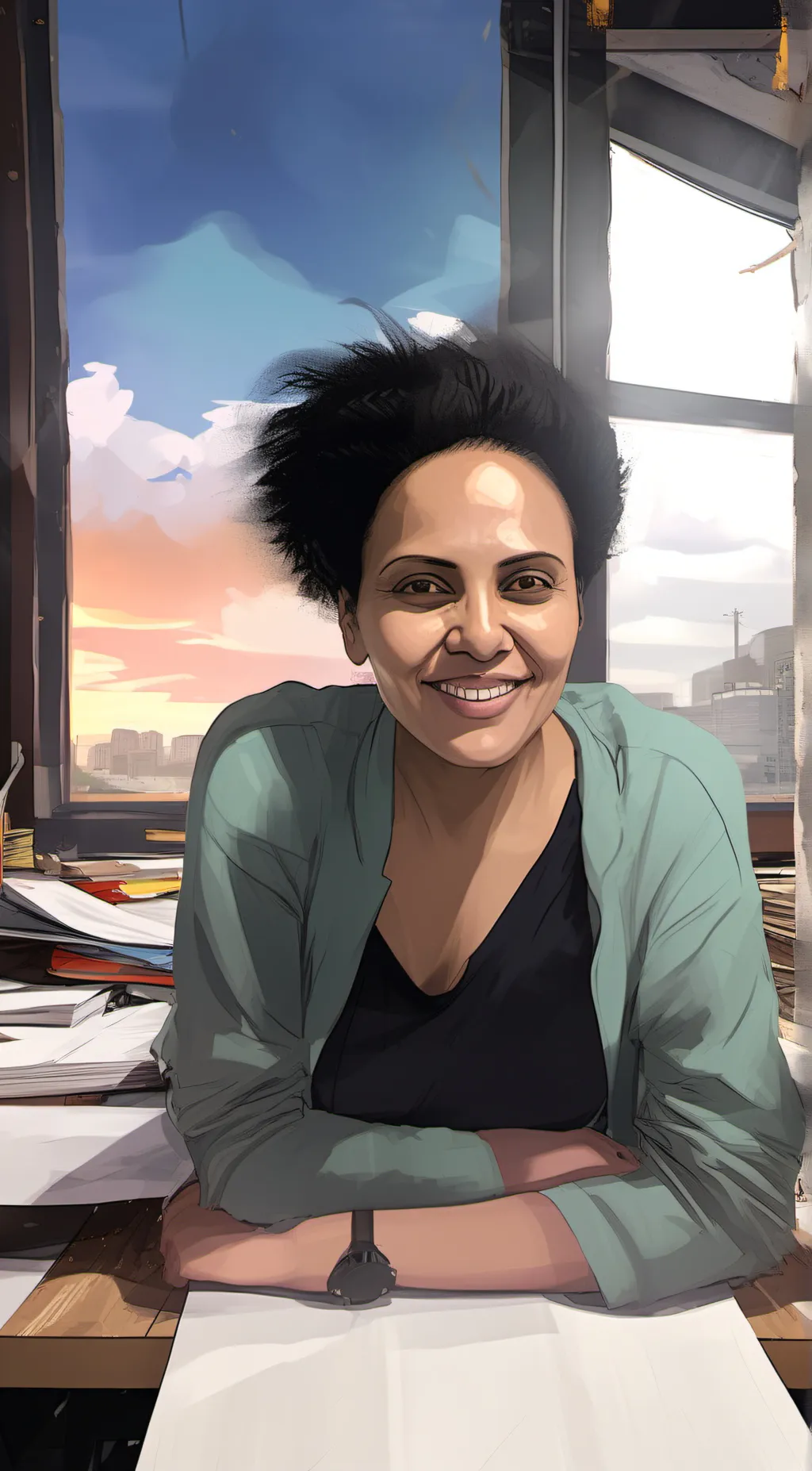 ai character: Sarah h background