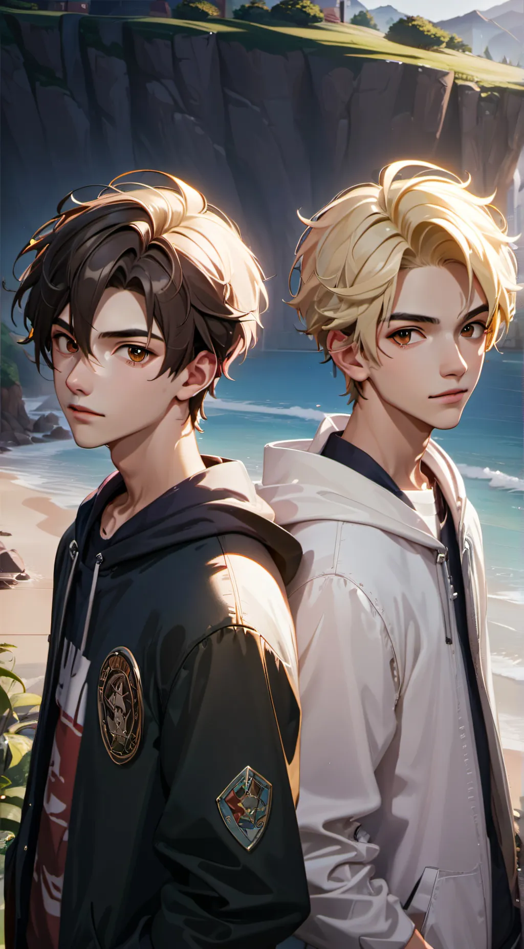 ai character: alex and Jaden  background