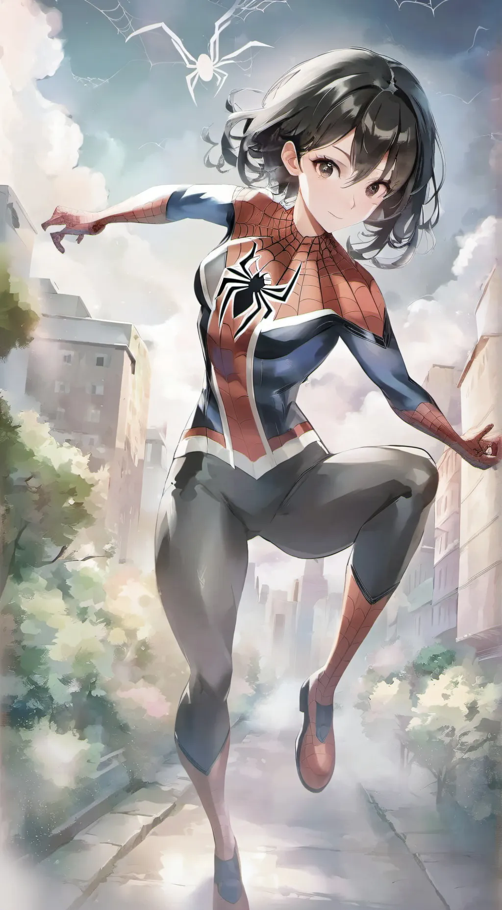 ai character: Peni Parker  background