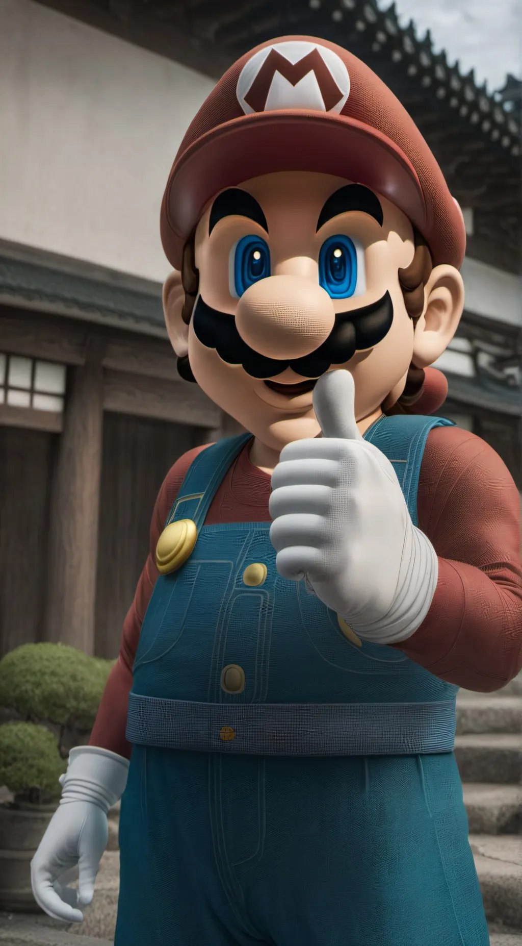 ai character: Mario  background