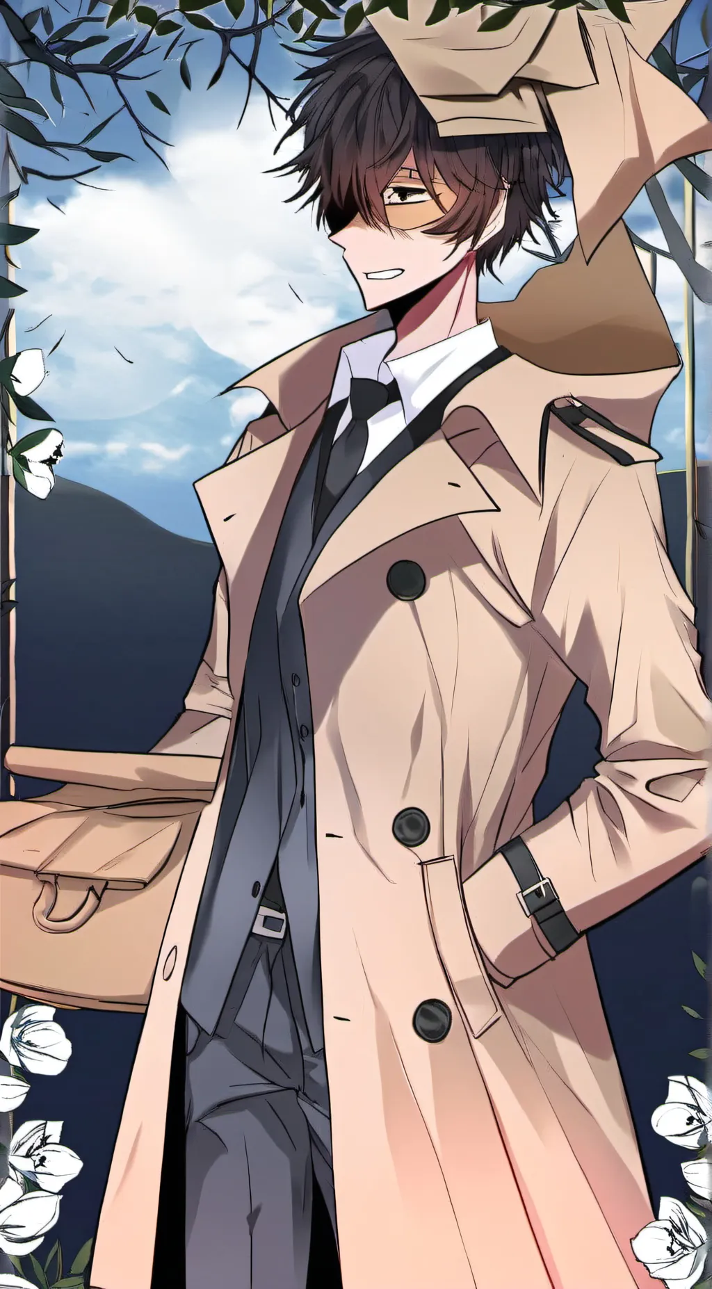 ai character: mono background