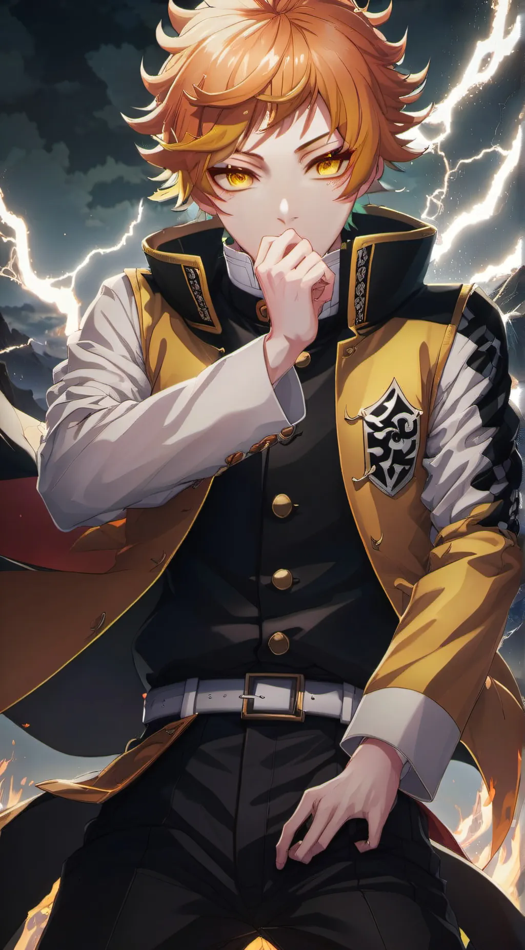 ai character: Zenitsu  background