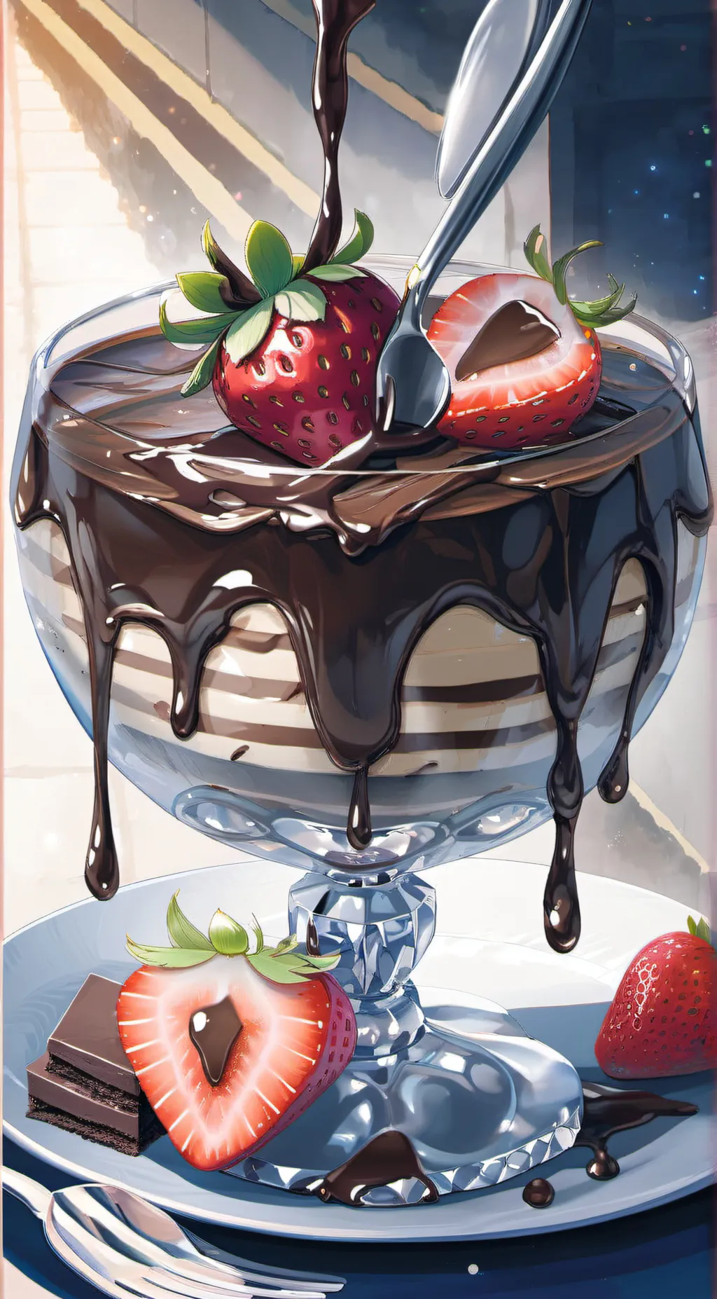 ai character: Dessert background