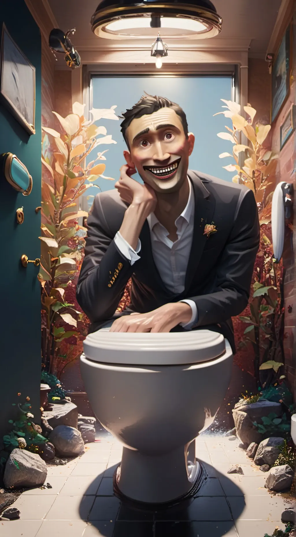 ai character: skibidi toilet background