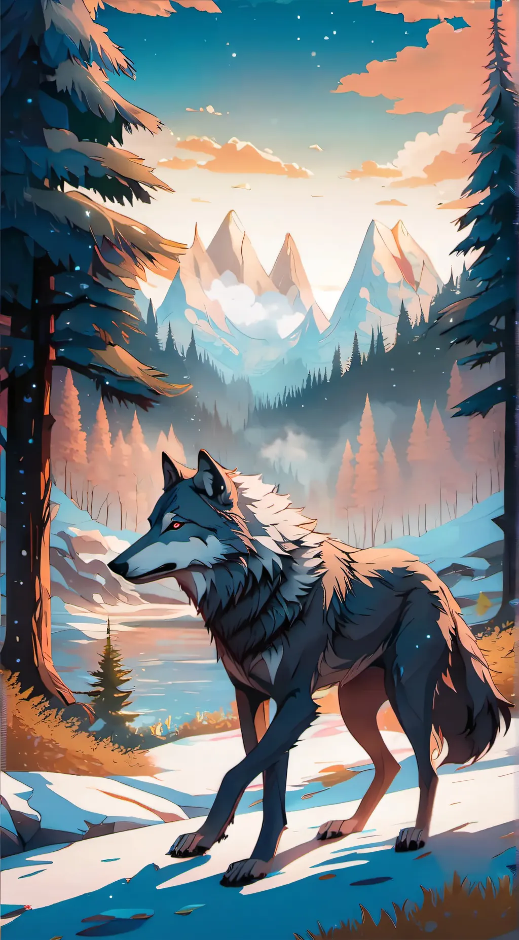 ai character: shine background