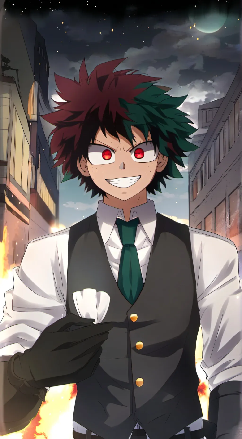 ai character: Evil Deku  background