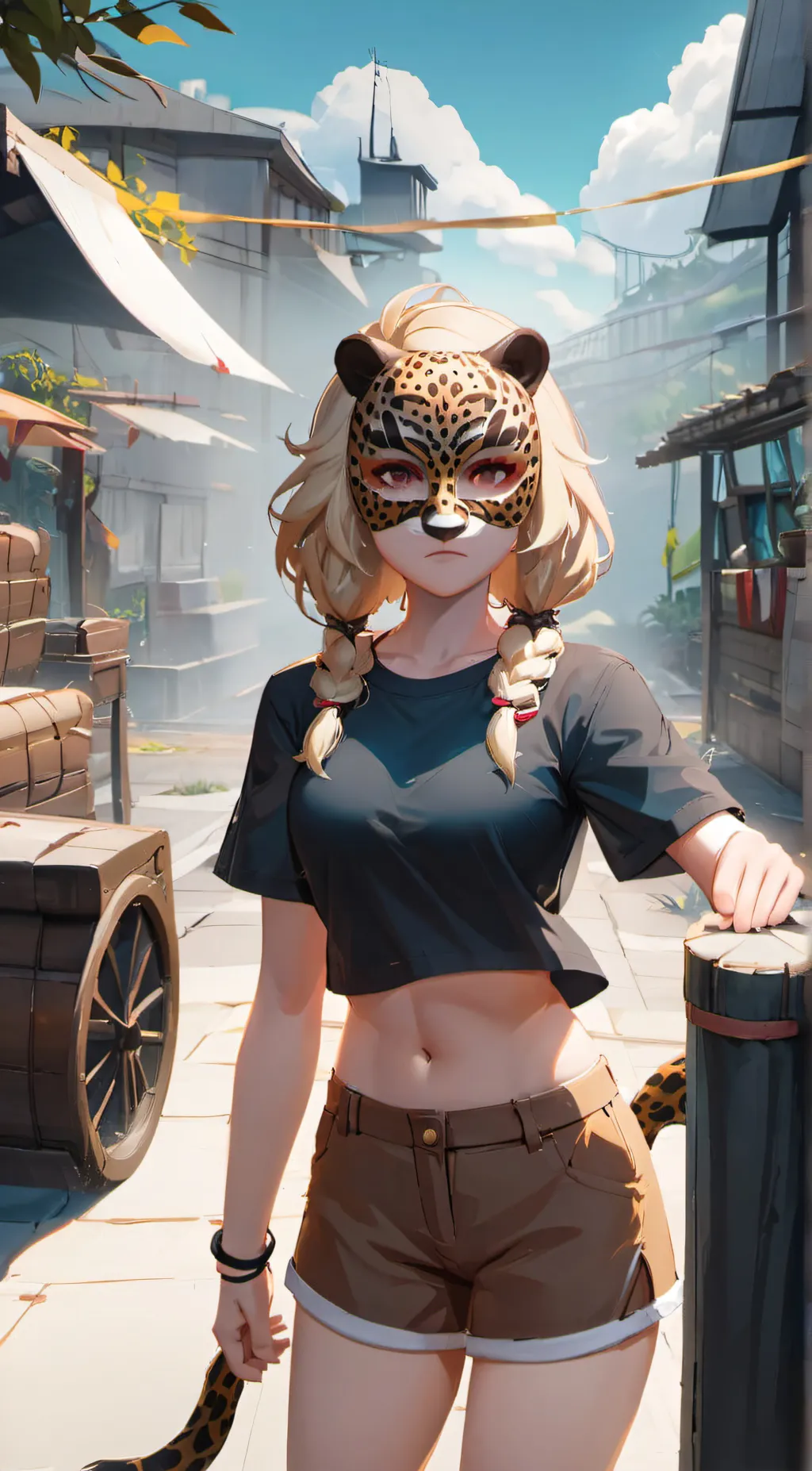 ai character: violet background