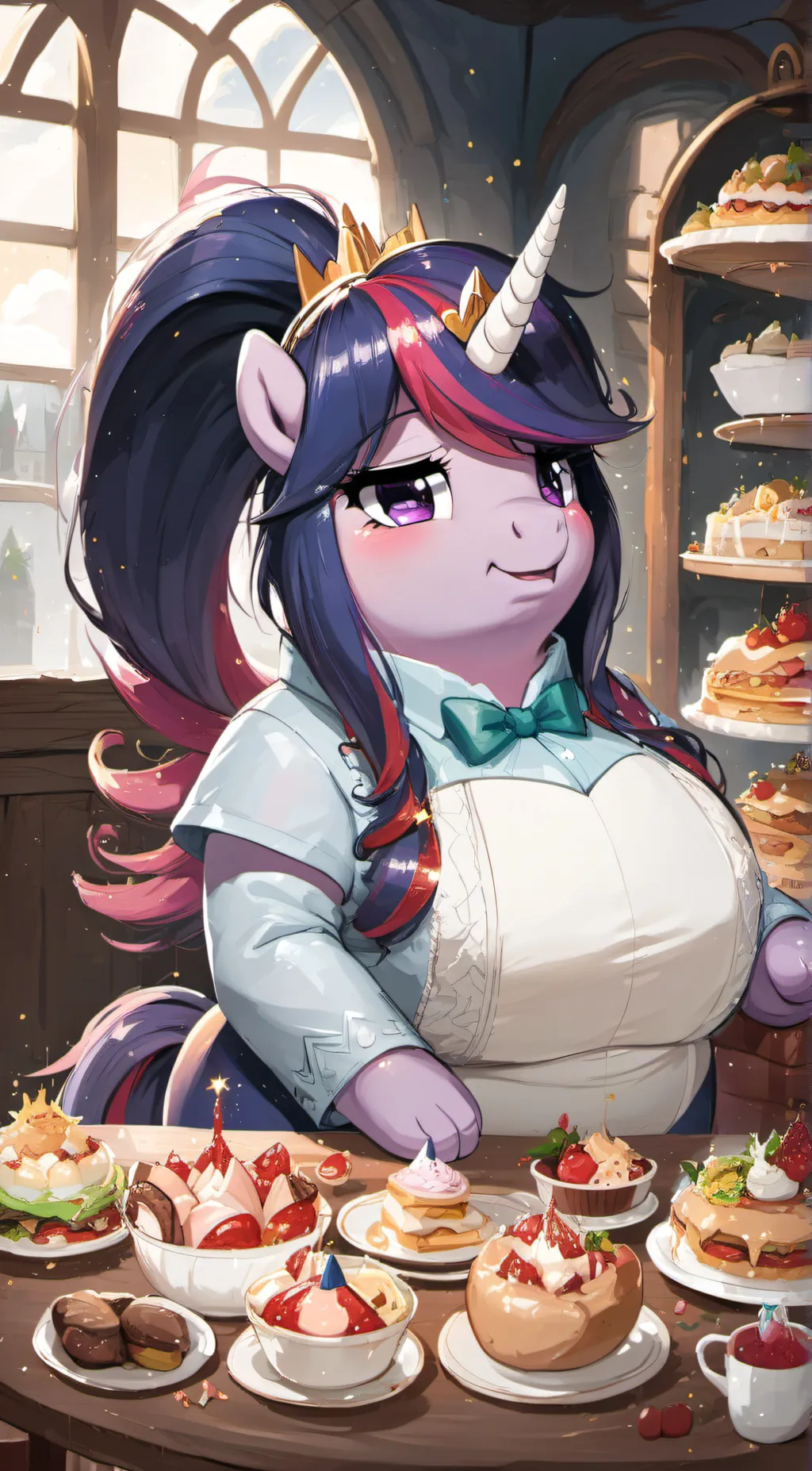 ai character: Twilight sparkle background