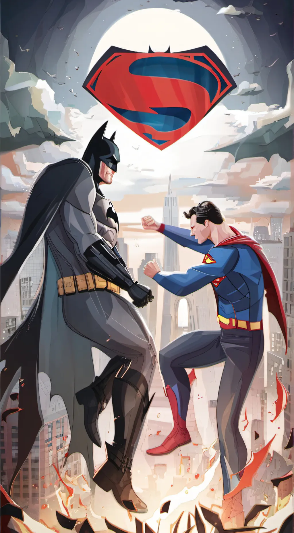 ai character: Batman V Superman background