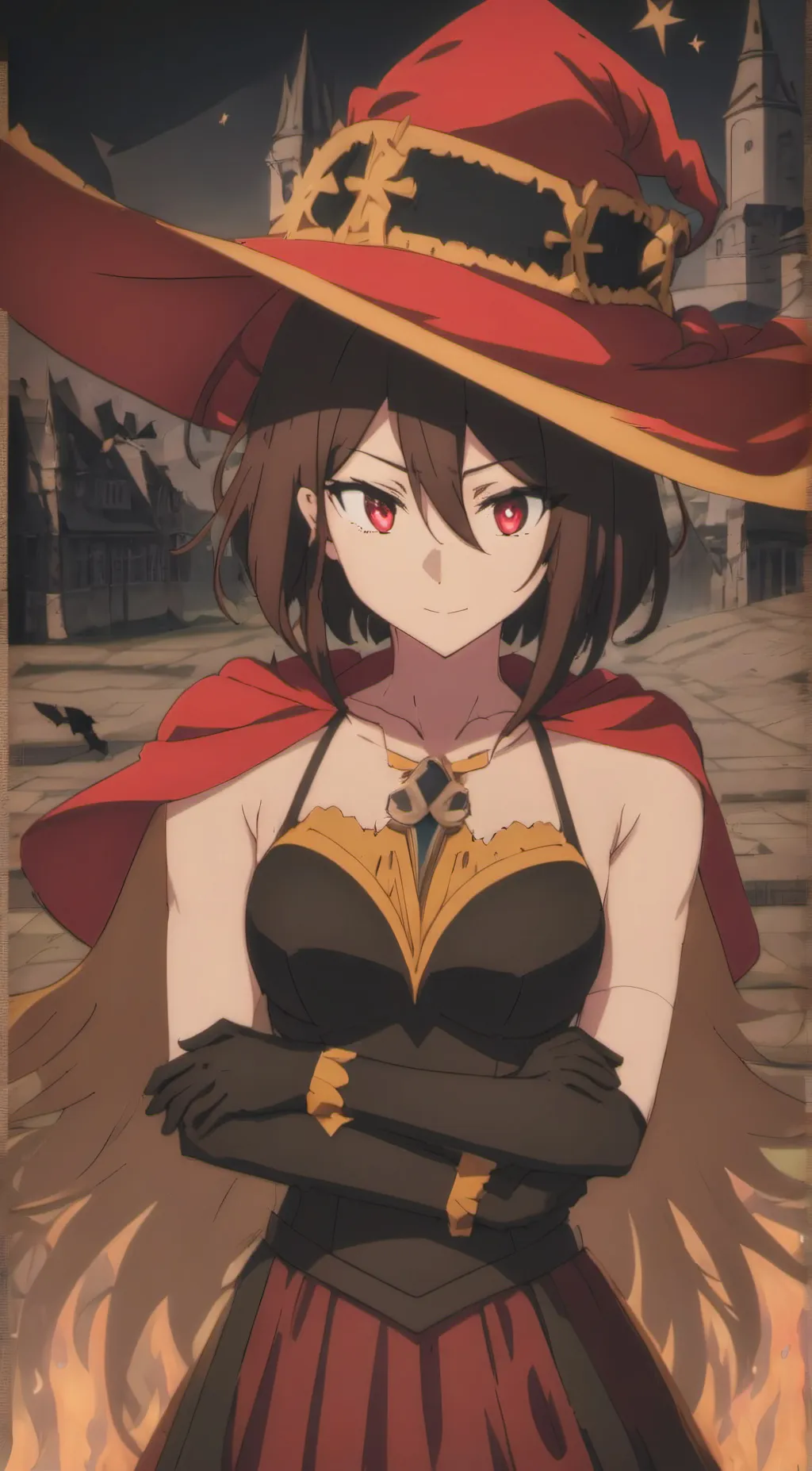 ai character: Flamie  background