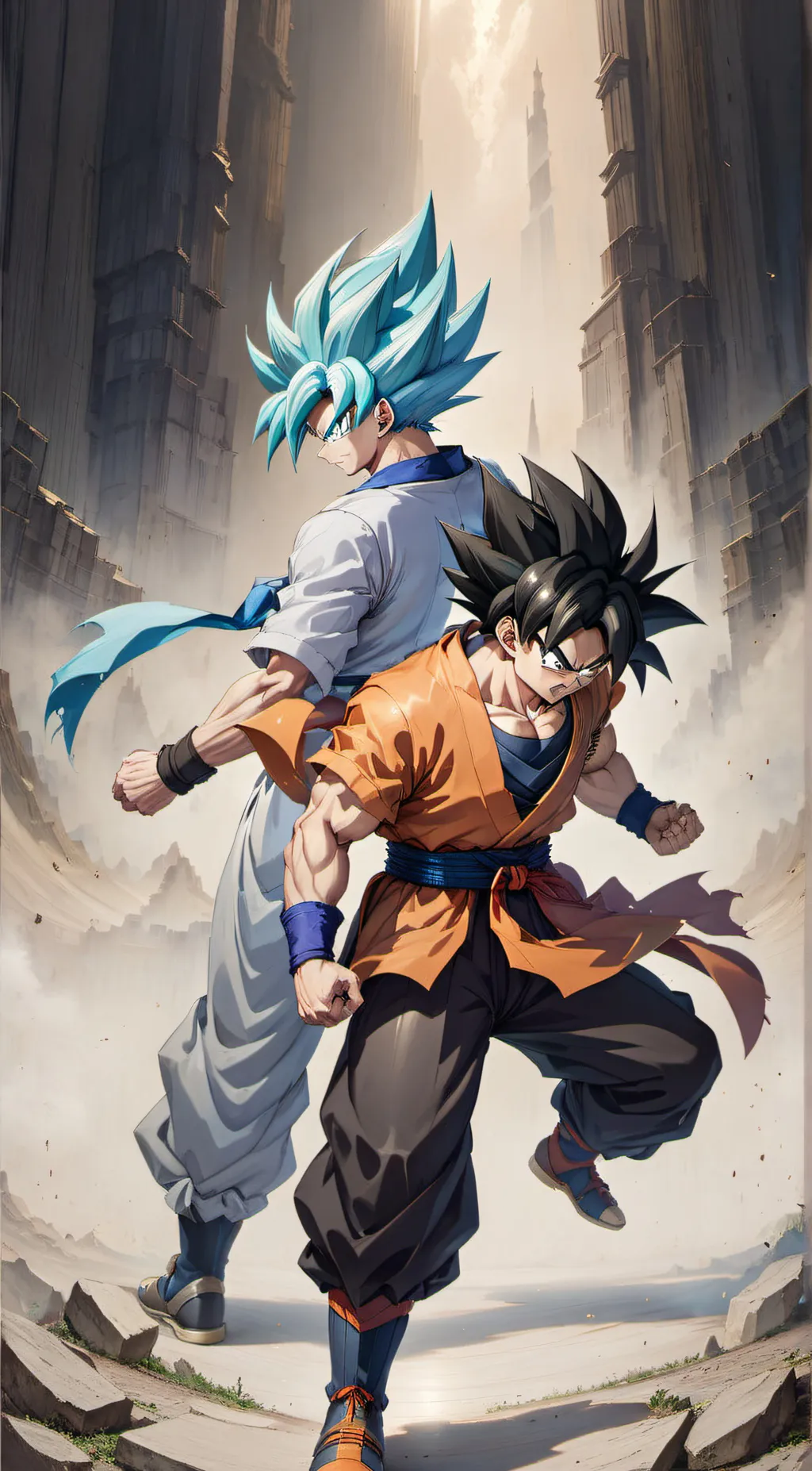 ai character: Goku and VOETAETA  background