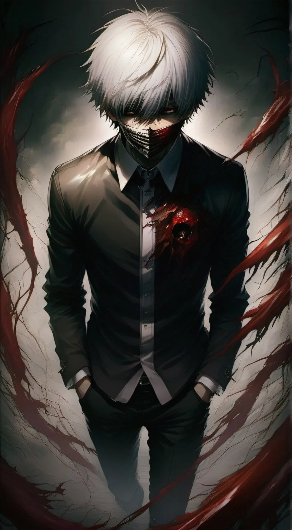 ai character: Ken Kaneki background