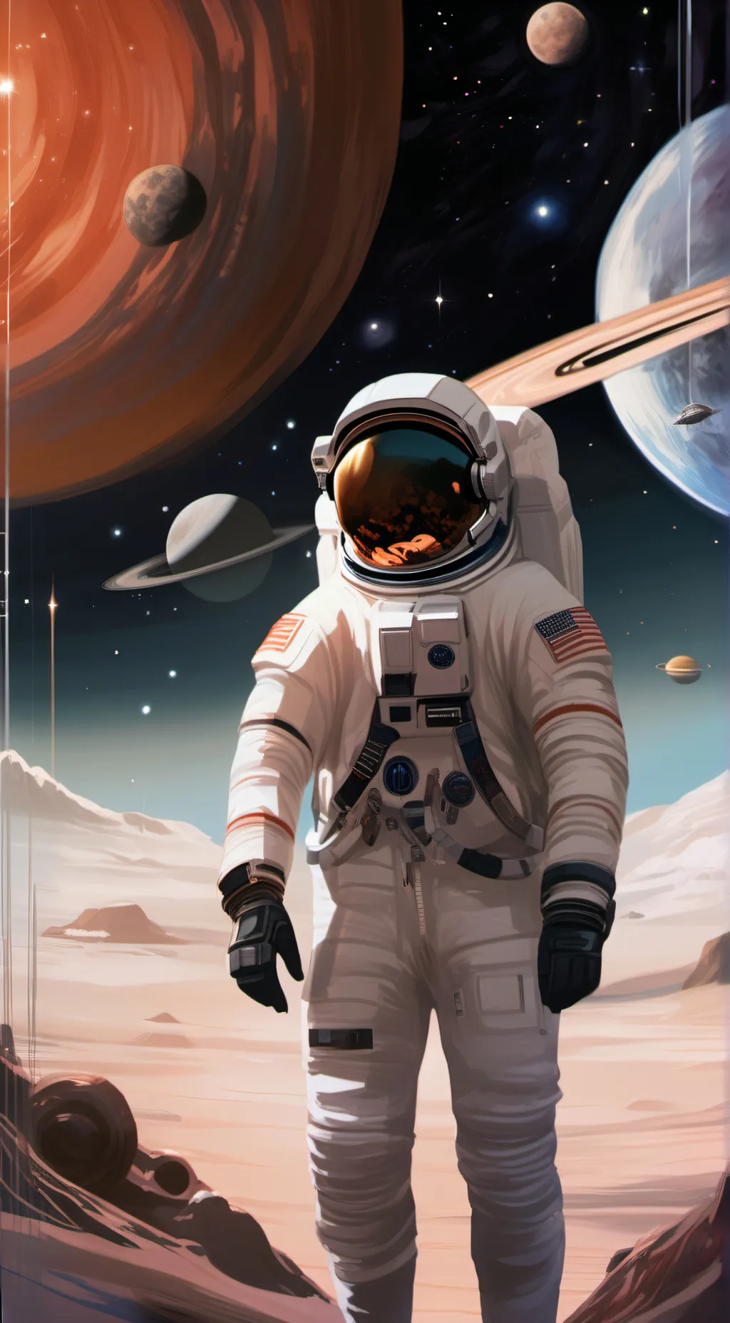 ai character: Cooper(interstella background